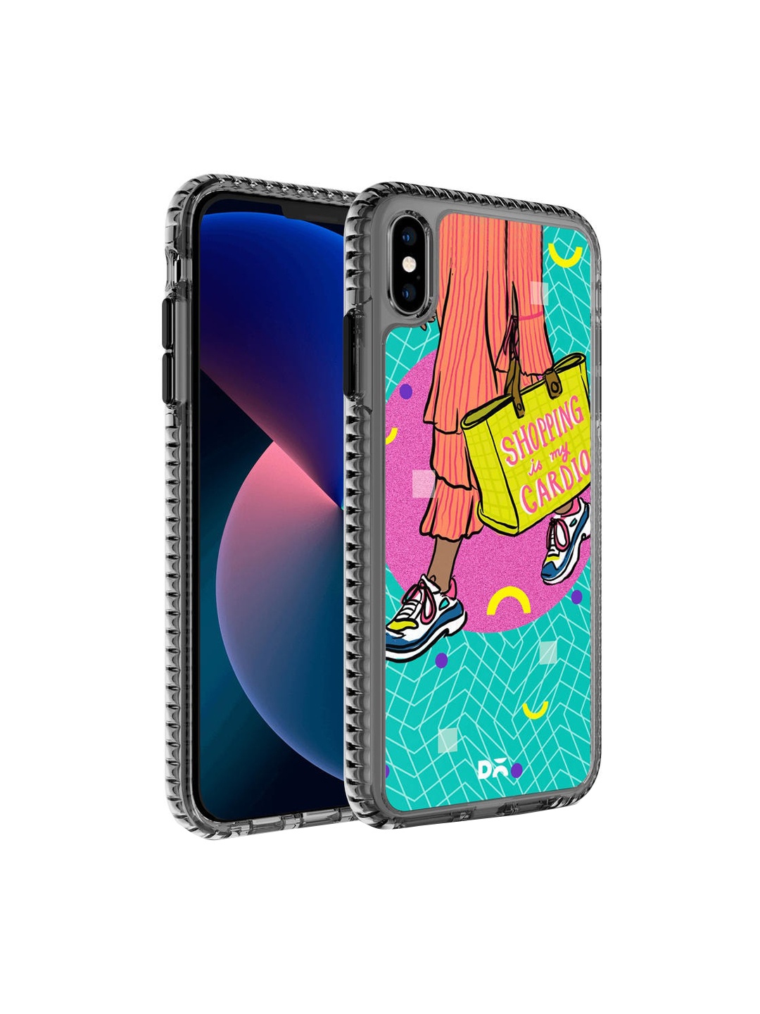 

DailyObjects Blue & Orange Shopping Cardio iPhone XS Max Back Case