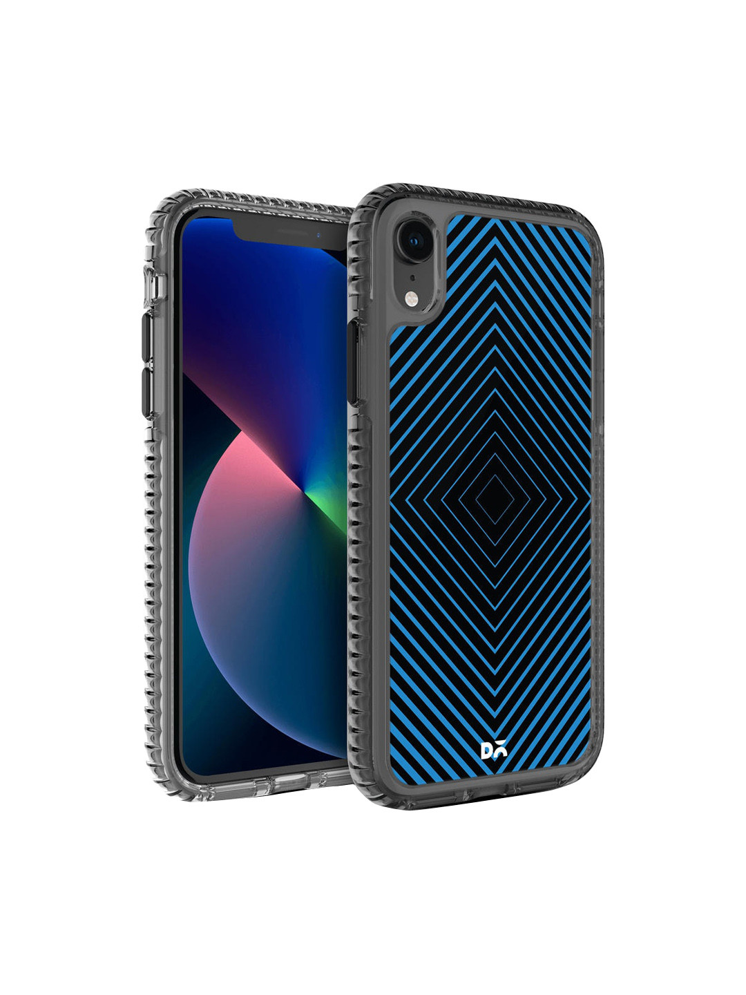 

DailyObjects Blue & Black Rhombus iPhone XR Back Case
