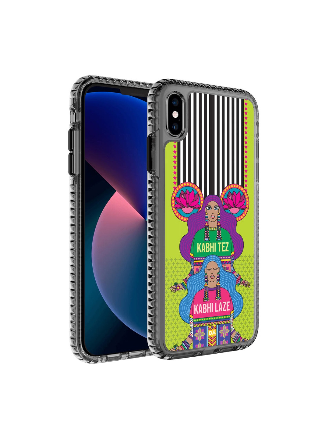 

DailyObjects Green & Blue Printed Iphone XS Max Back Case