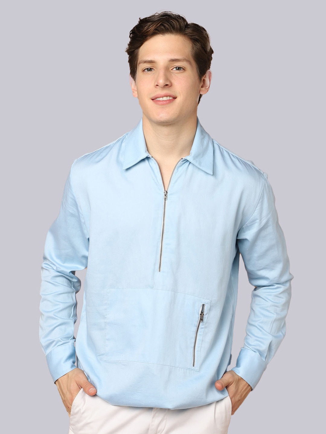 

SHABERRY Men Blue Contemporary Casual Shirt
