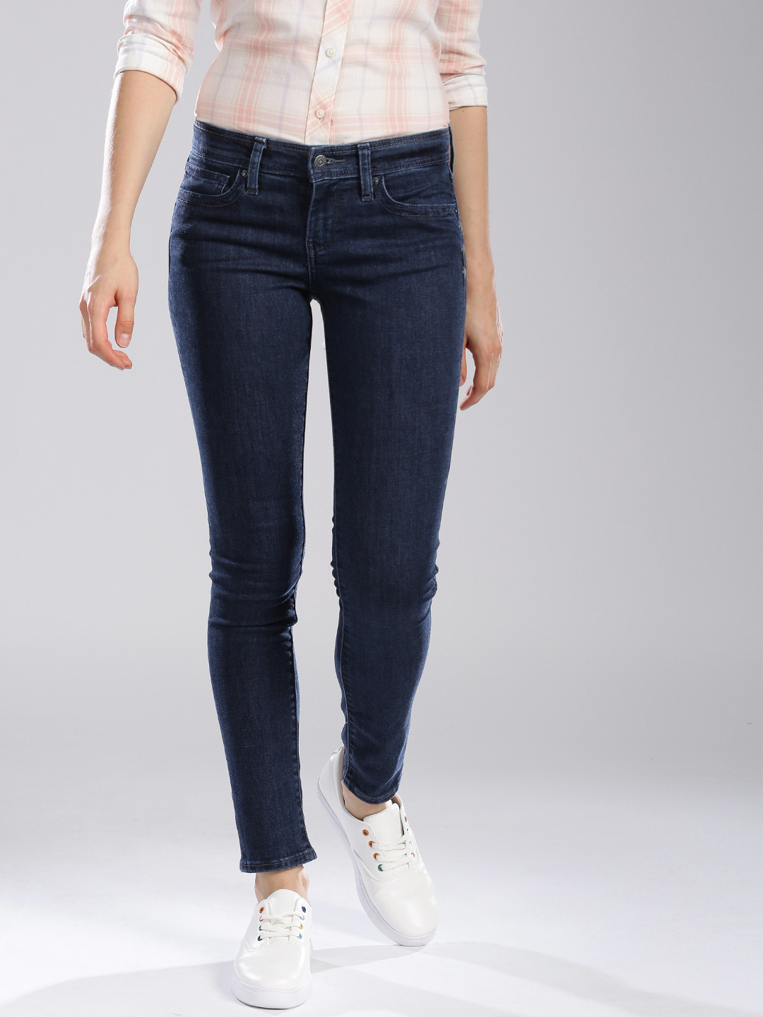 

Levis Blue Skinny Fit Stretchable Jeans 711