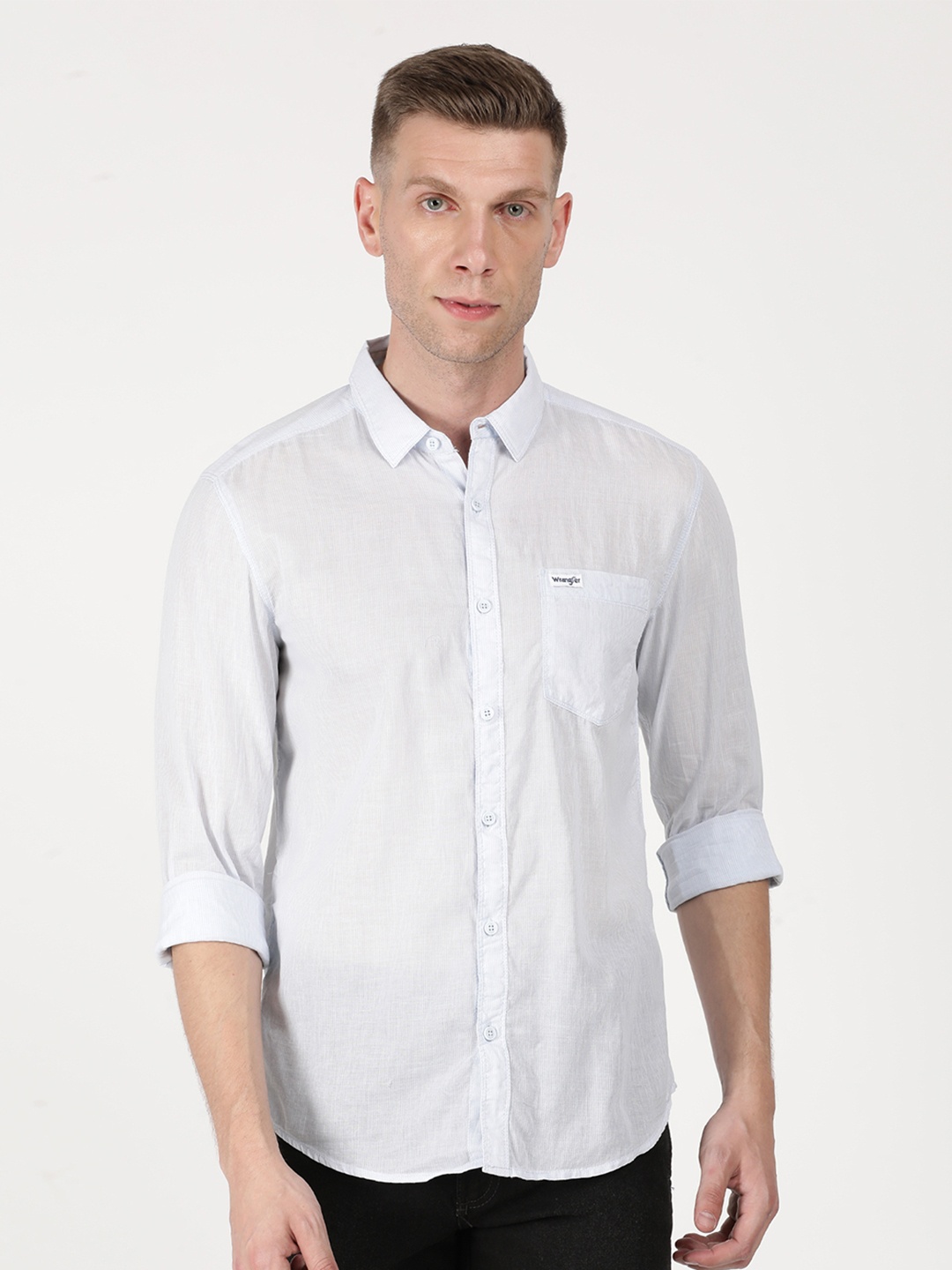 

Wrangler Men Slim Fit Casual Shirt, White