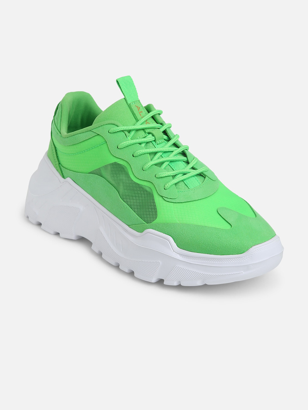 

ALDO Men Green Colourblocked Lace Up Sneakers