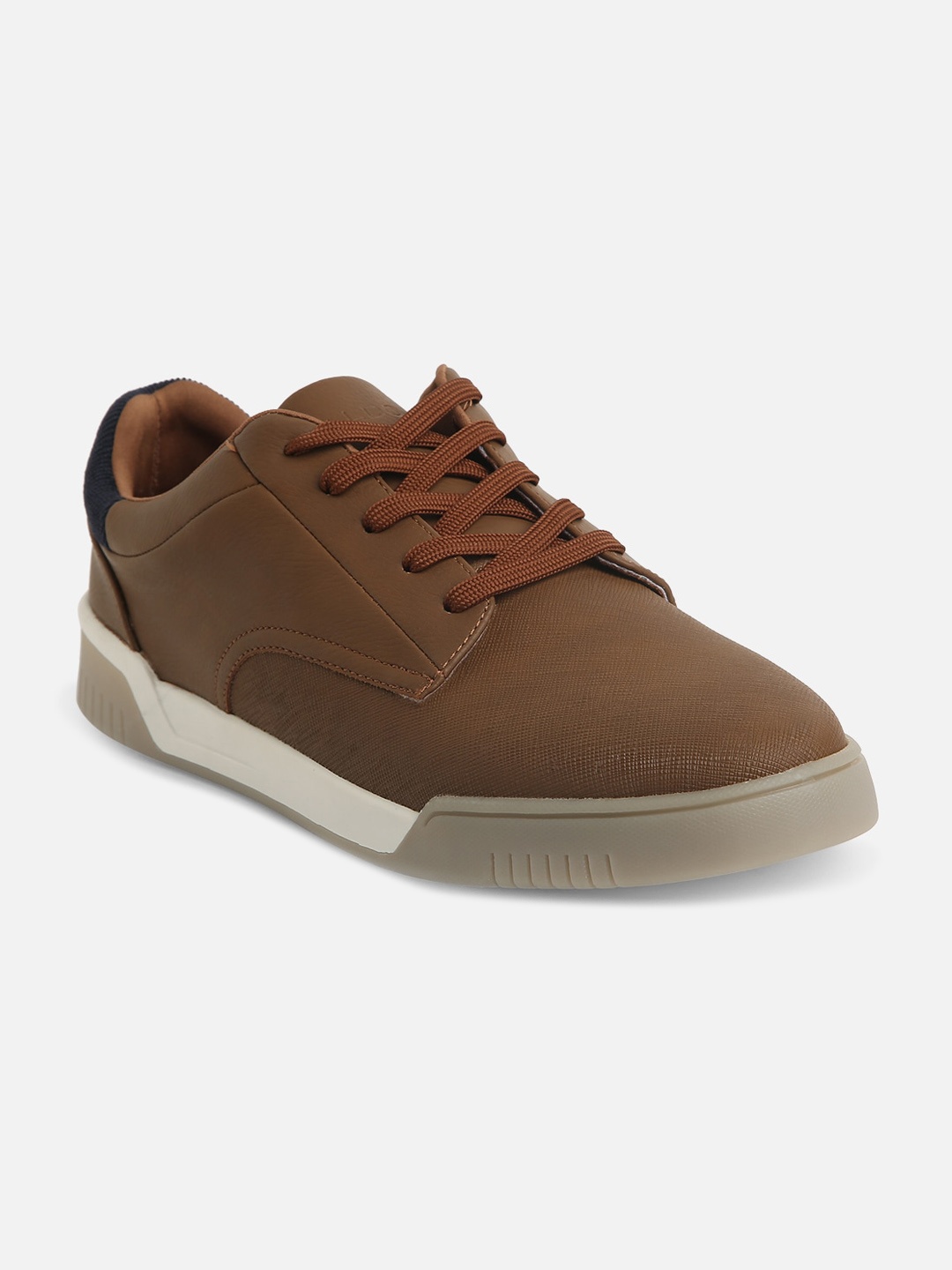 

ALDO Men Brown Woven Design Derbys