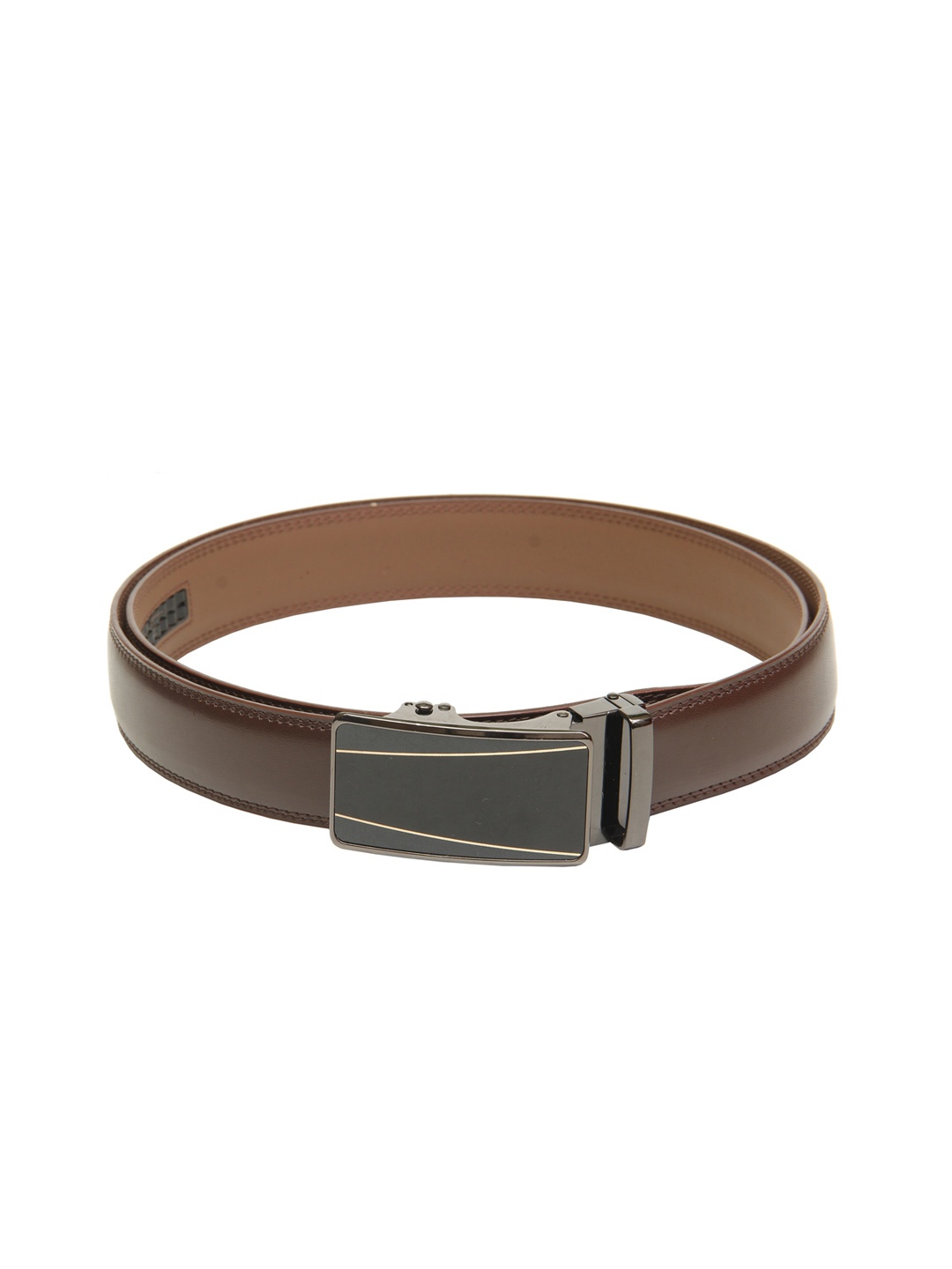 

Calvadoss Men Brown Textured PU Belt