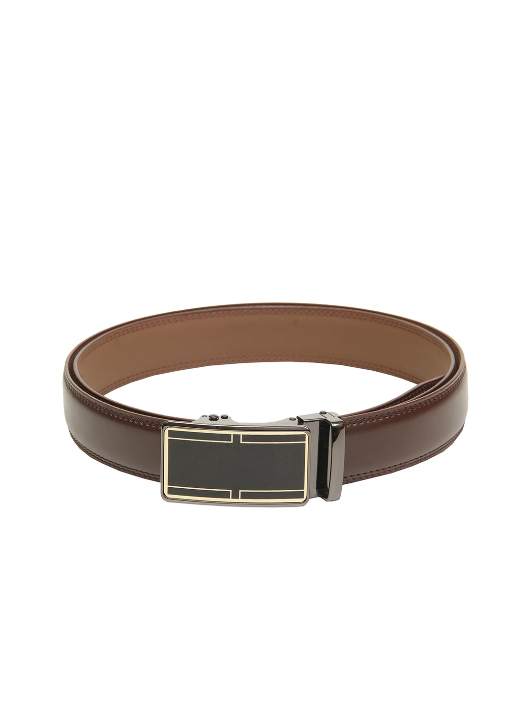 

Calvadoss Men Brown Textured PU Belt