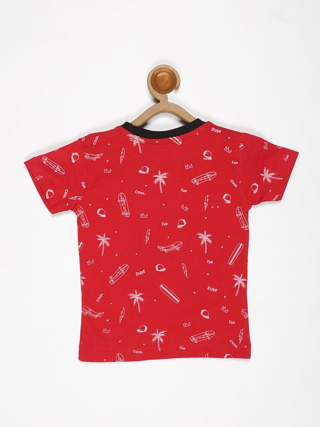 

V2 Value & Variety Boys Red & Yellow Printed T-shirt