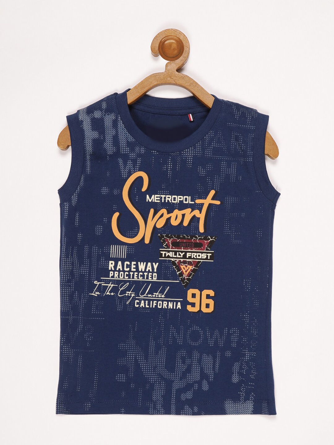 

V2 Value & Variety Boys Blue & poseidon Printed Applique T-shirt