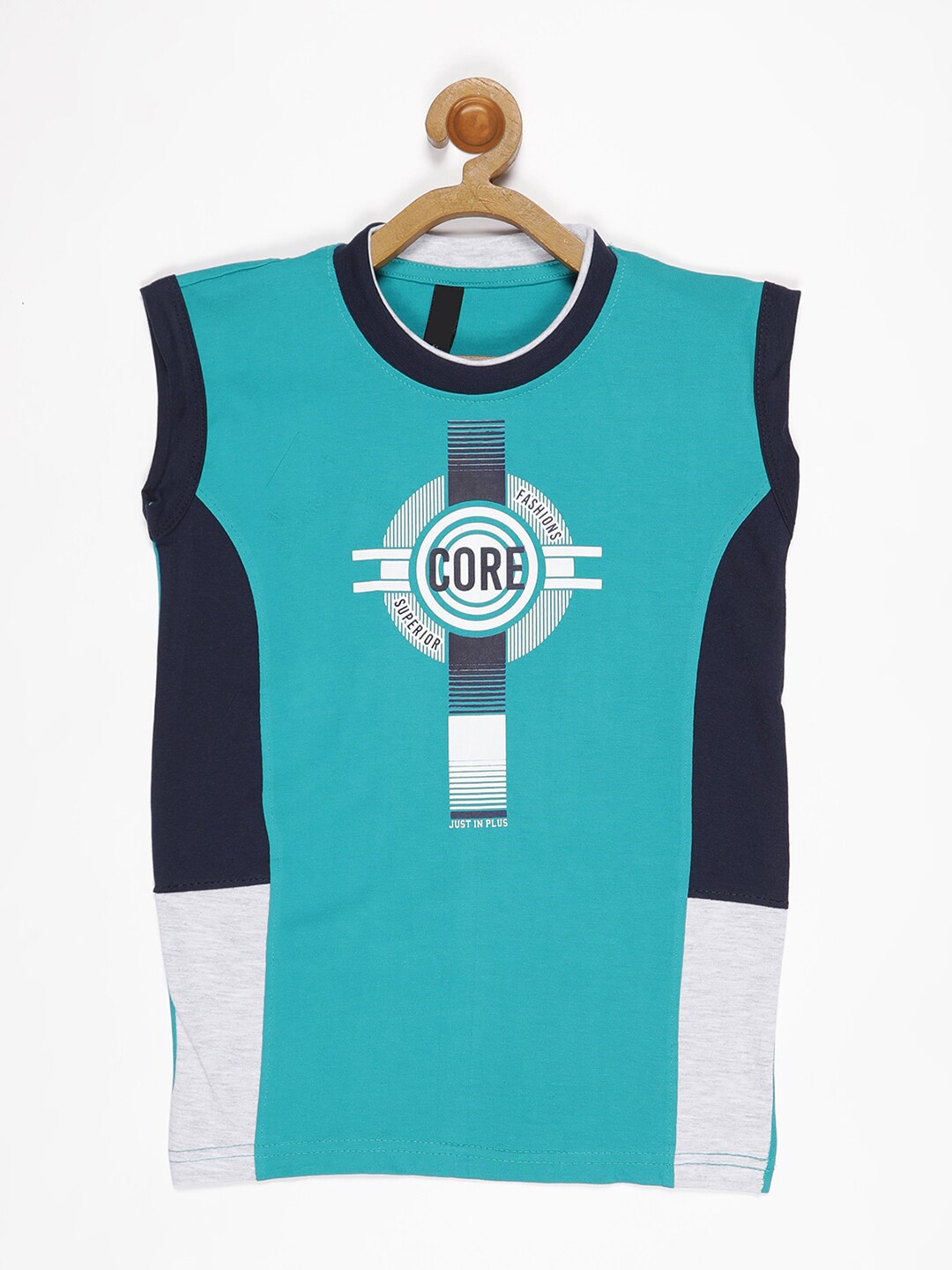 

V2 Value & Variety Boys Green & Blue Printed T-shirt
