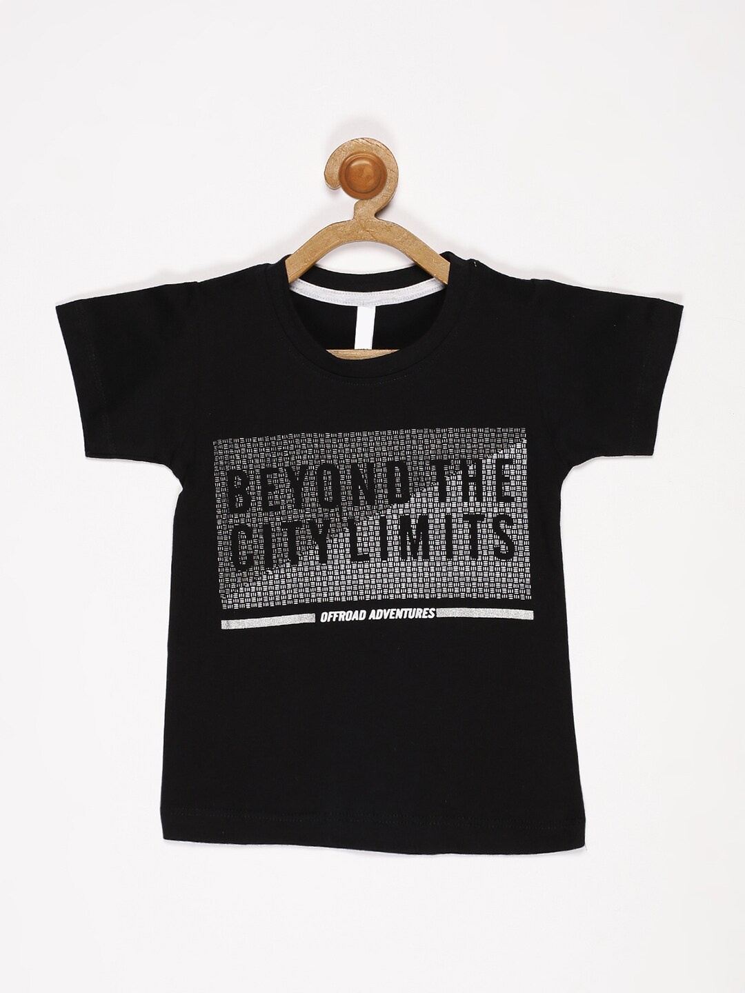 

V2 Value & Variety Boys Black V-Neck Raw Edge T-shirt