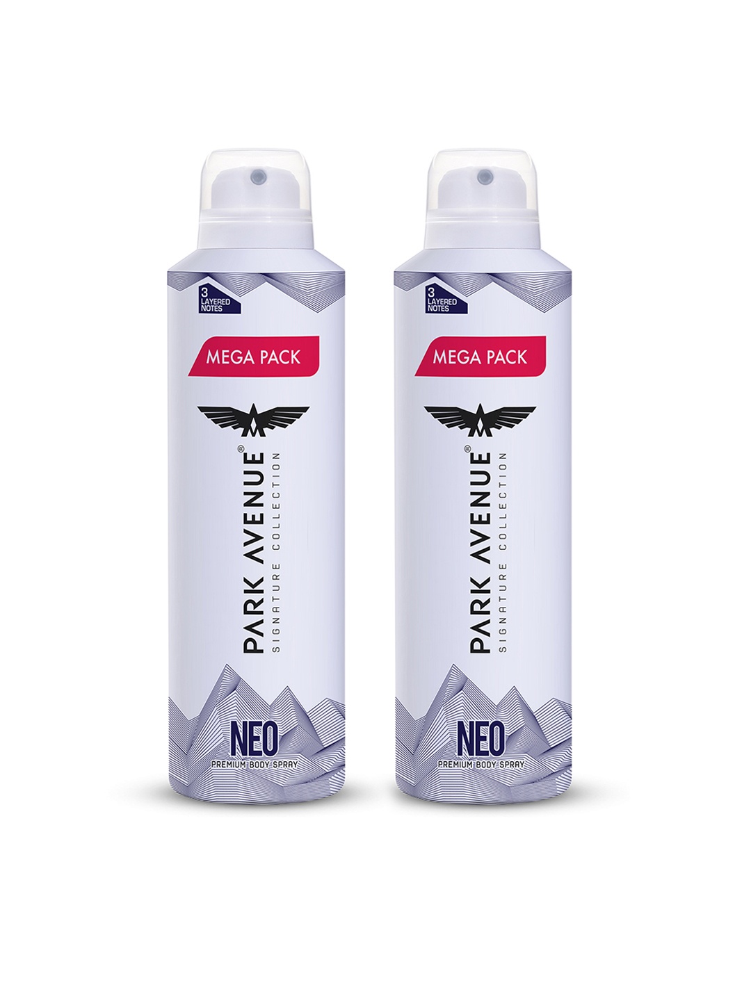 

Park Avenue Men Set of 2 Signature Collection Mega Pack Neo Premium Deodorants- 220ml each, Off white