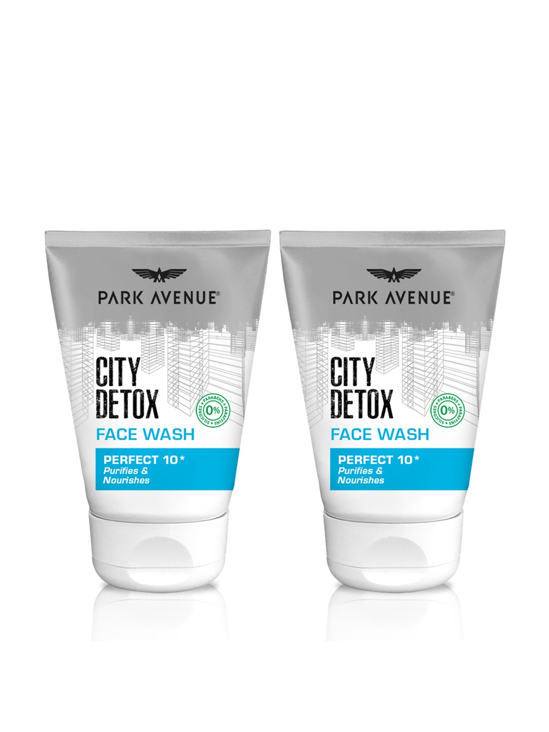 

Park Avenue Set of 2 Paraben Free City Detox Perfect 10 Face Wash - 100 g Each, White