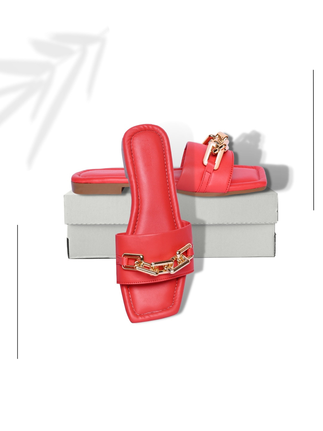 

PERY PAO Women Red Embellished Flats