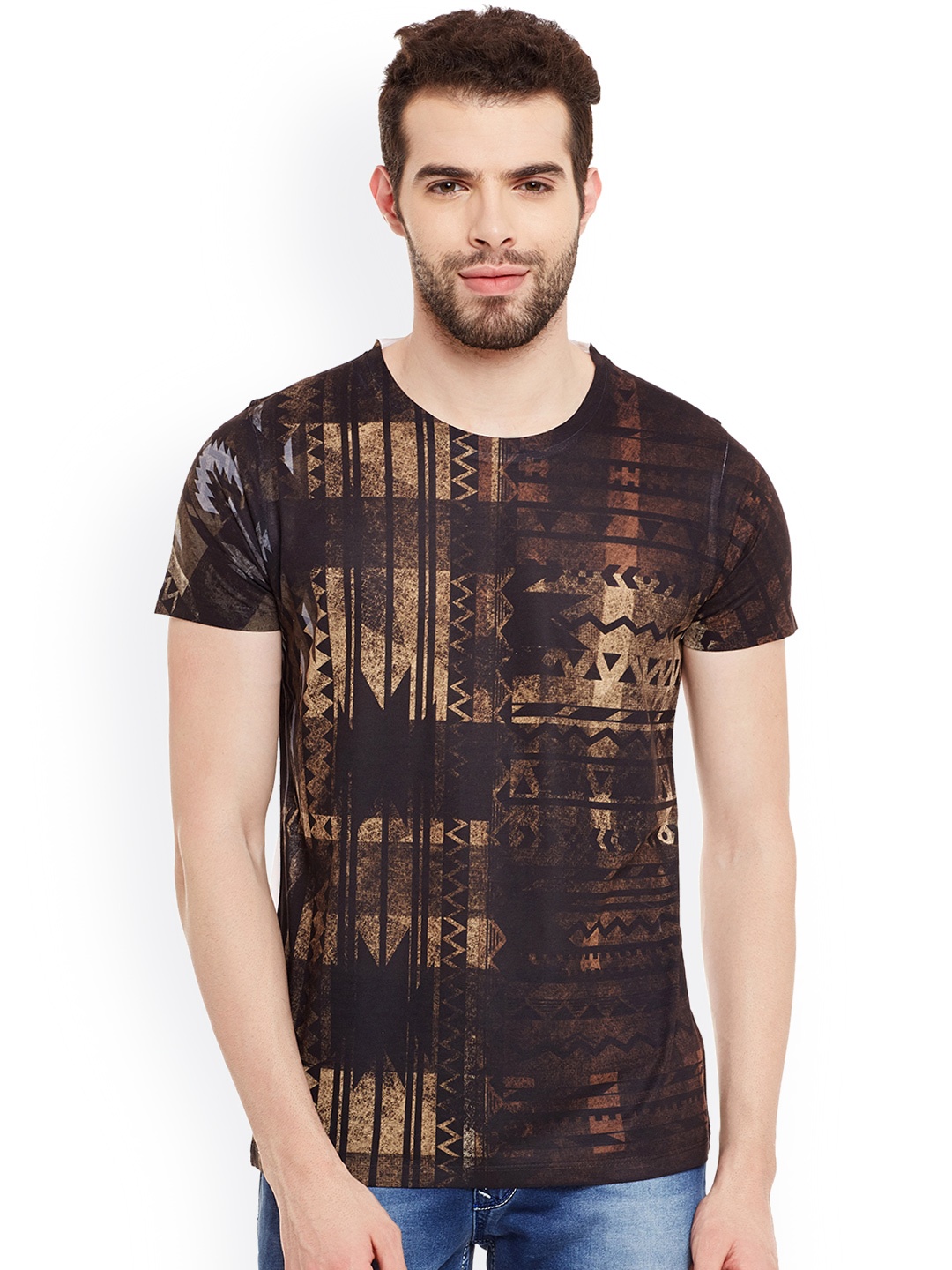 

Wear Your Mind Men Black Printed T-shirt