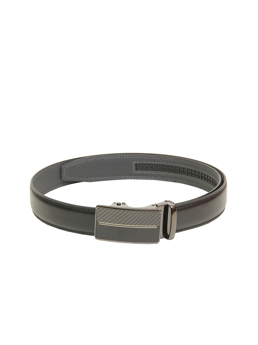 

Calvadoss Men Black Textured PU Belt