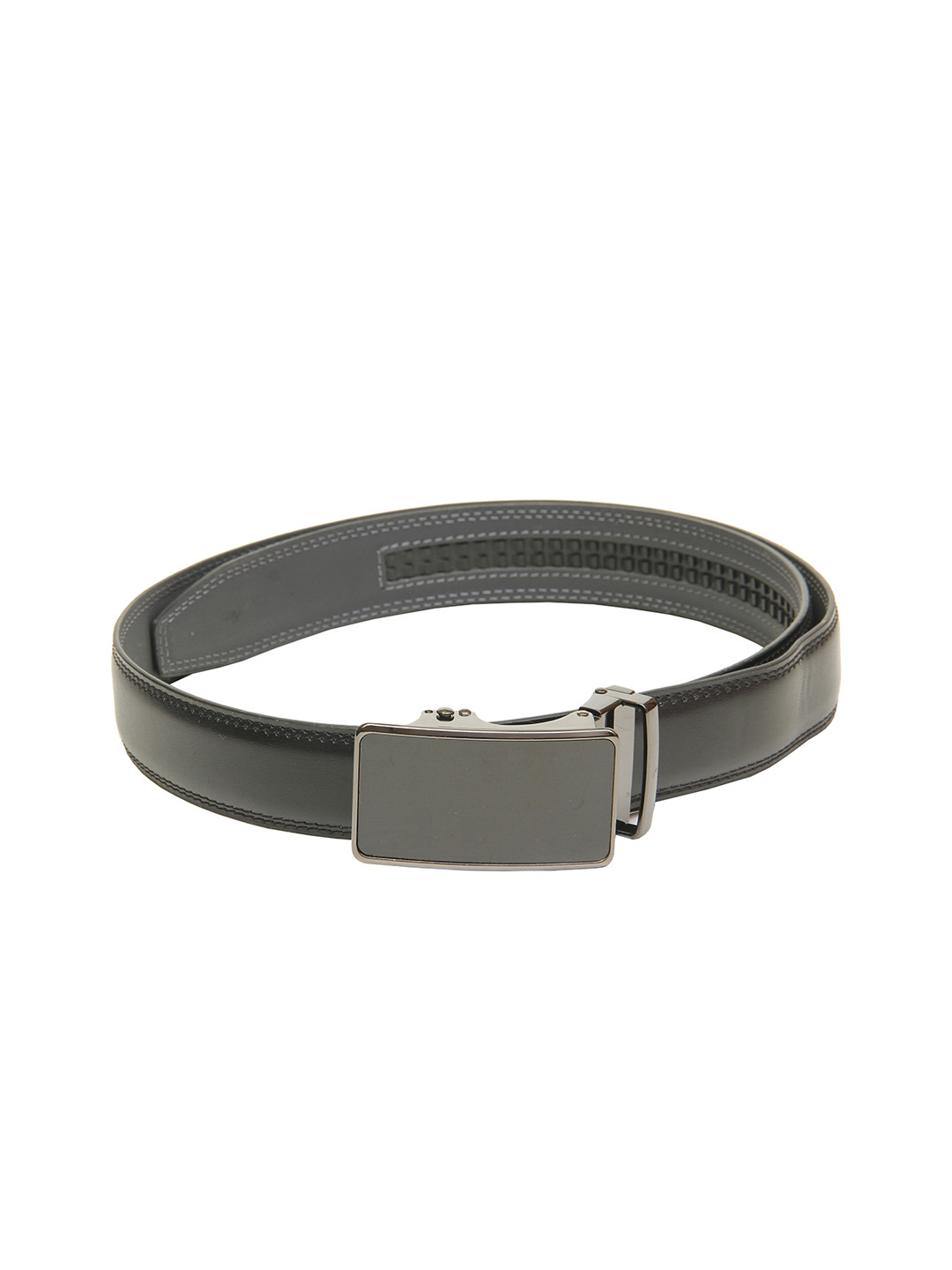 

Calvadoss Men Black Textured PU Belt