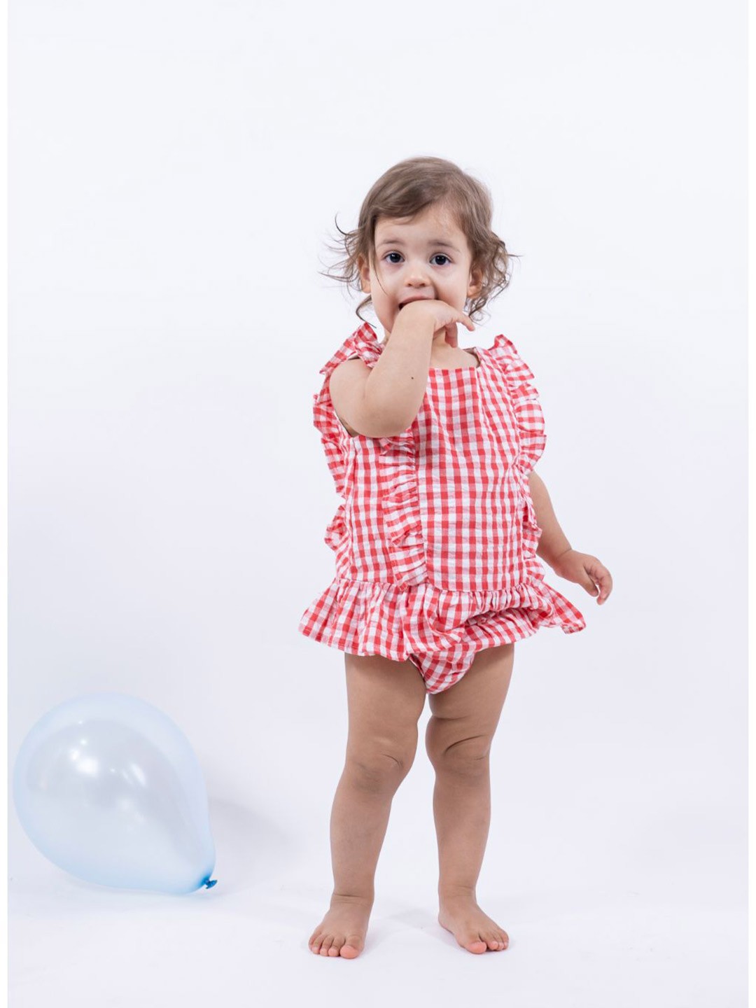 

haus & kinder Red & White Checked Dress
