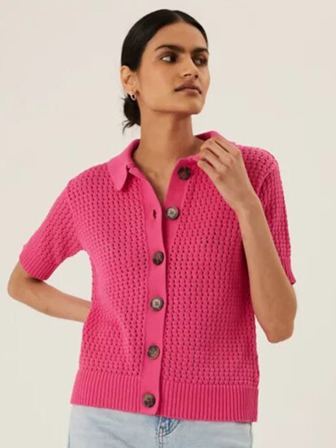 

Marks & Spencer Pink Print Top