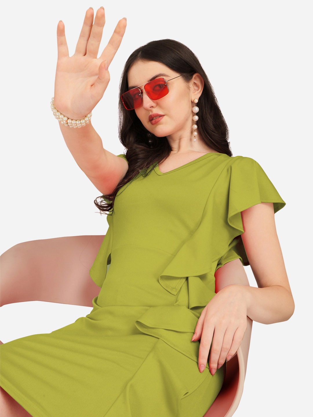 

Selvia Green A-Line Dress