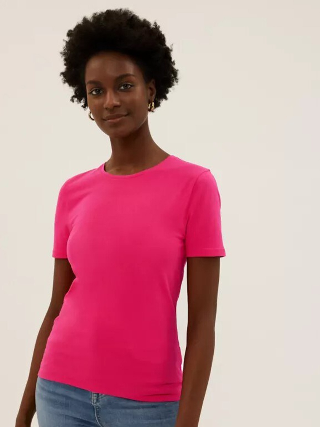 

Marks & Spencer Women Pink T-shirt