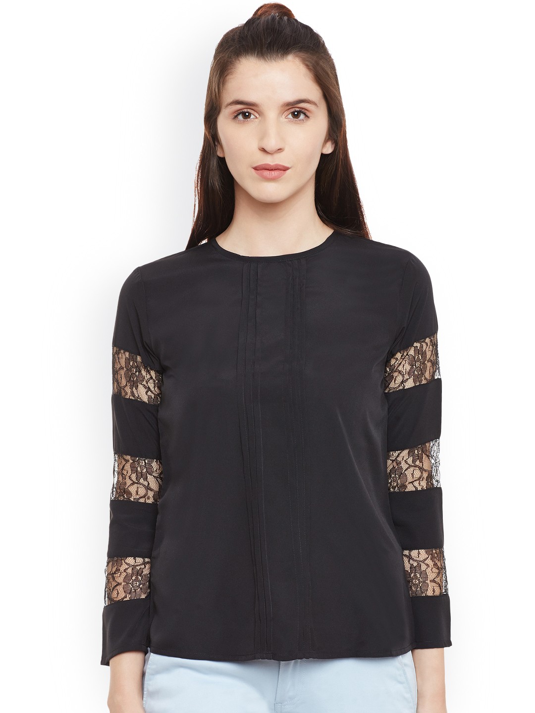 

Belle Fille Women Black Solid Top