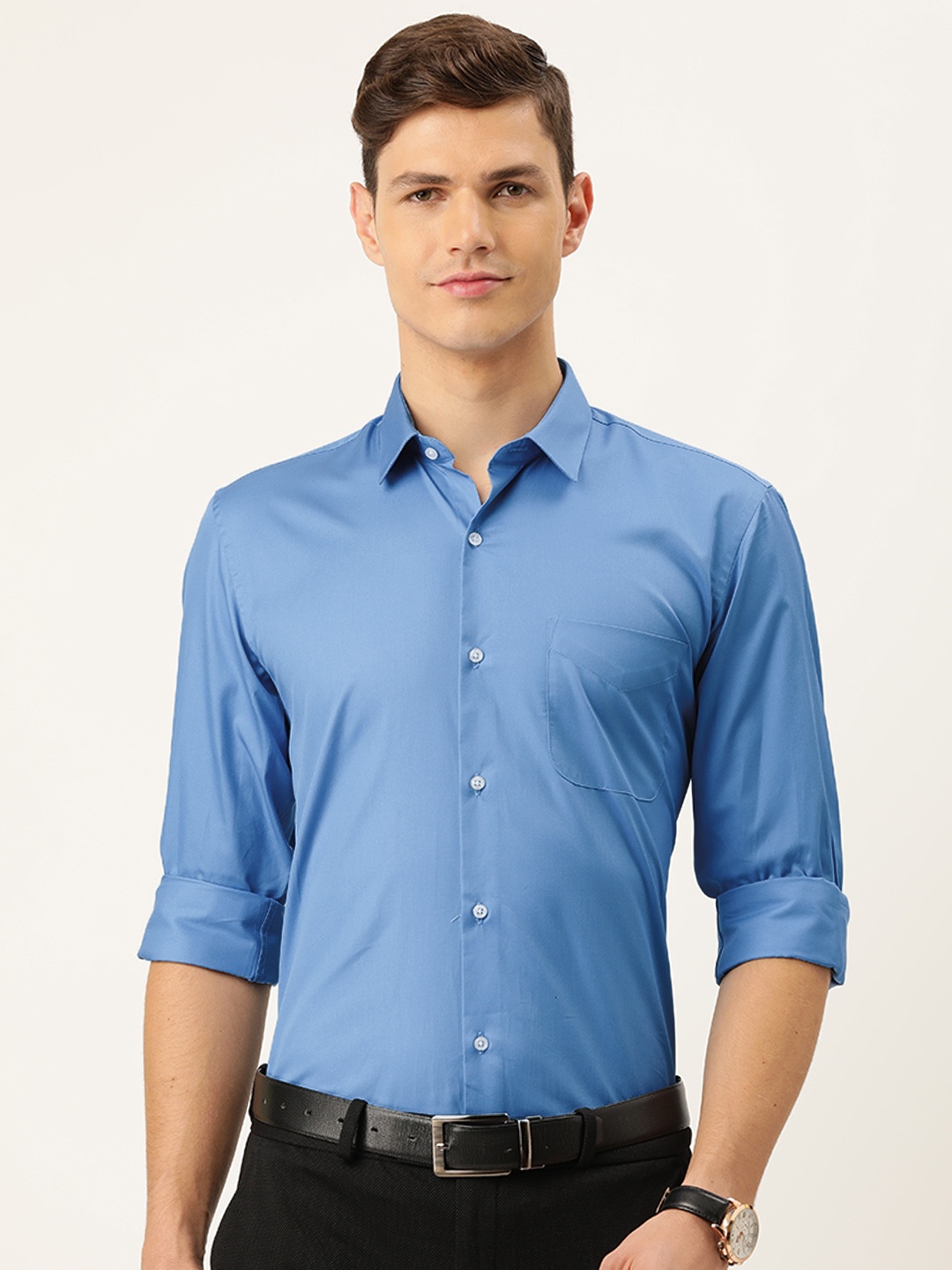 

Peter England Men Teal Slim Fit Formal Shirt