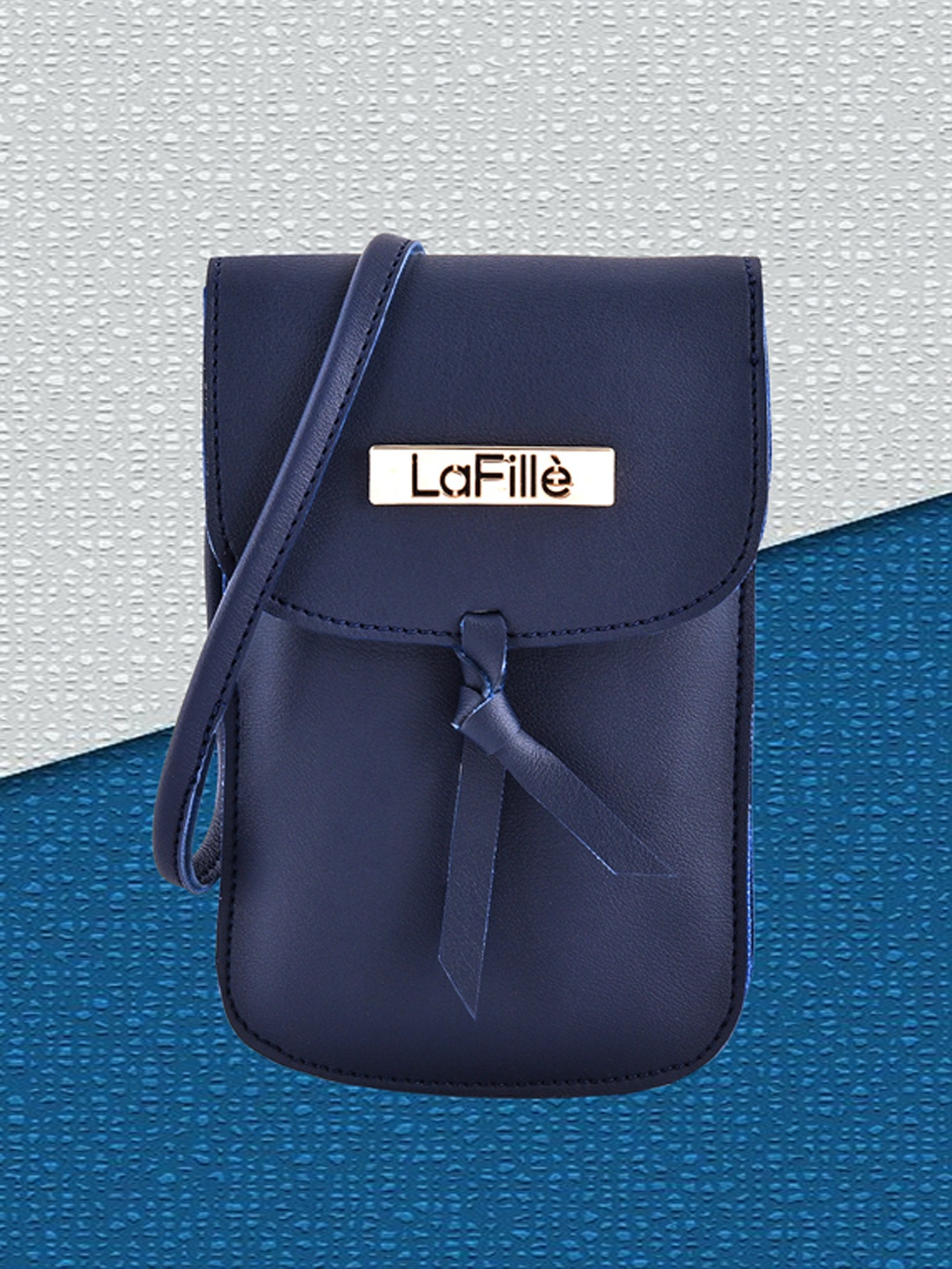 

LaFille Blue PU Shopper Sling Handbag