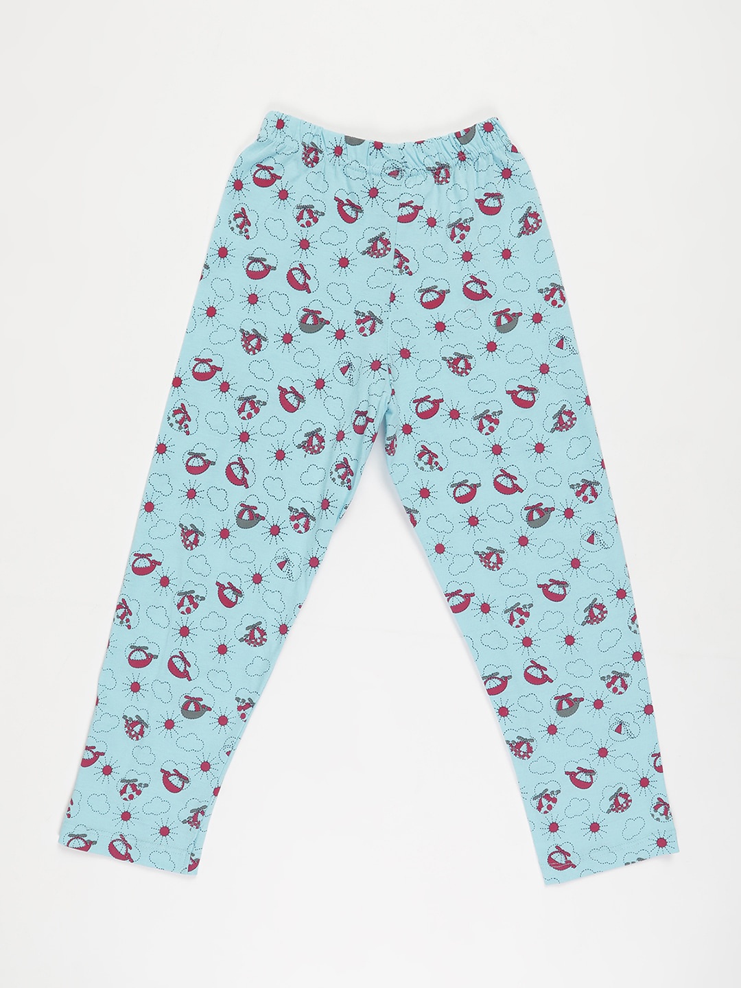 

V2 Value & Variety Girls Blue Printed Cotton Lounge Pants