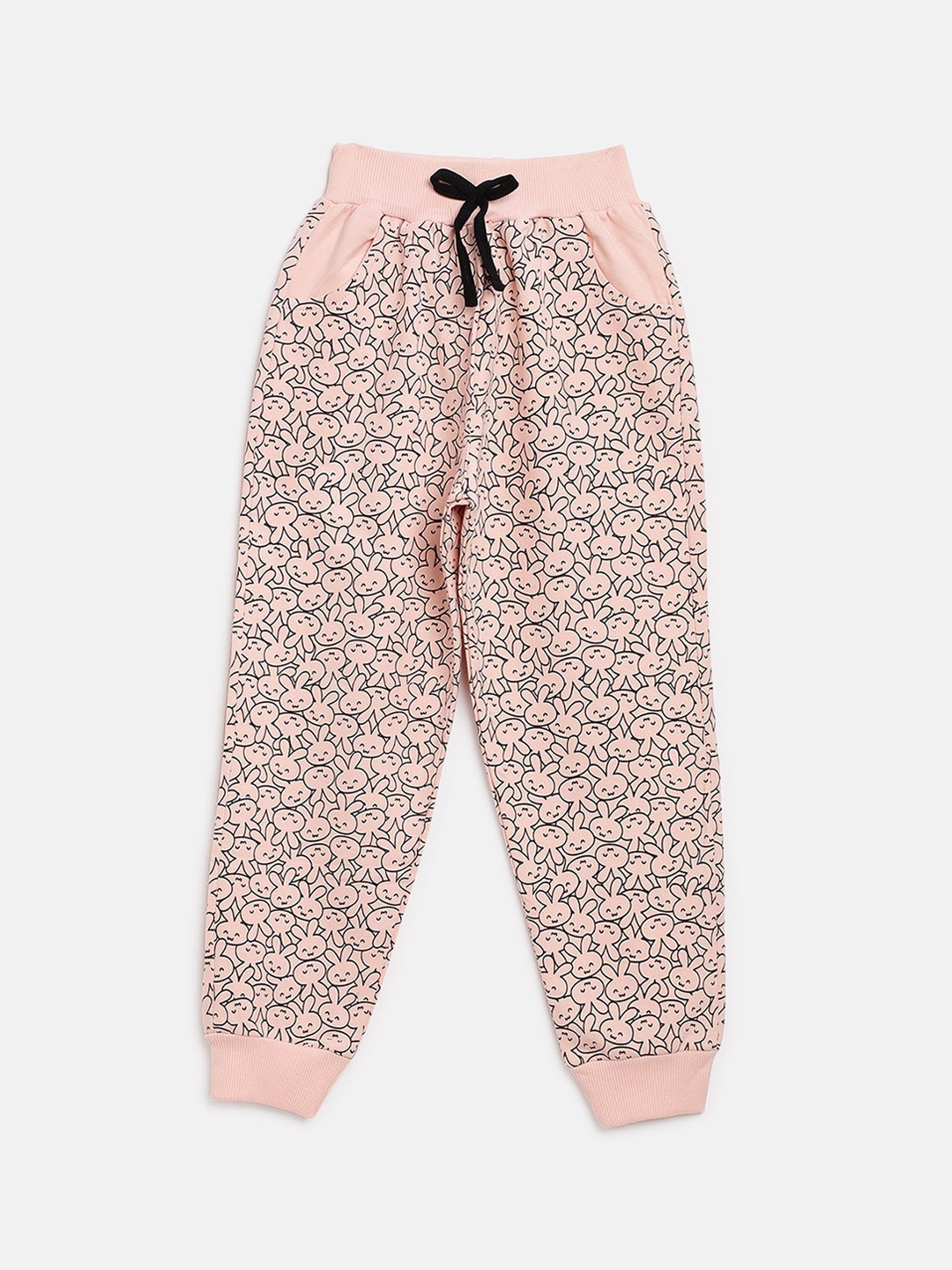 

V2 Value & Variety Girls Peach Printed Lounge Pants