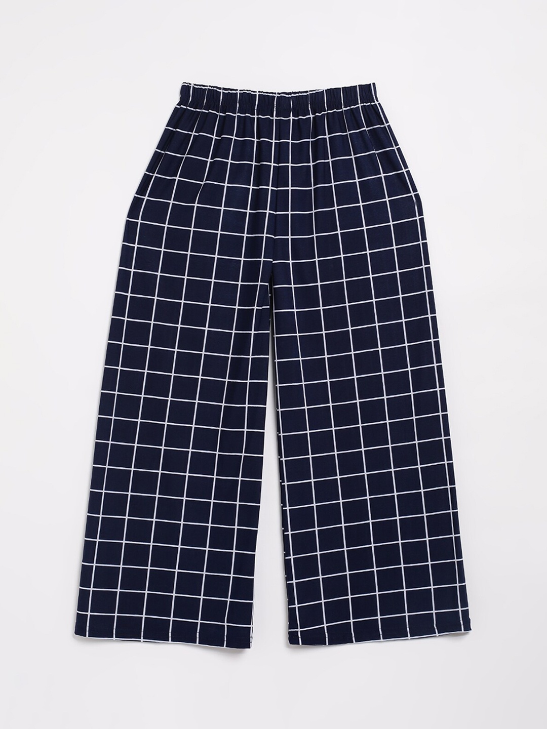 

V2 Value & Variety Girls Navy Blue Checked Lounge Pants