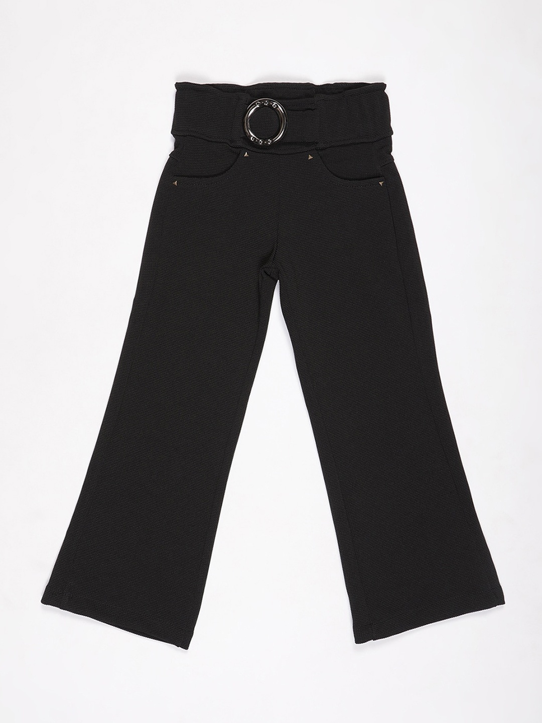

V2 Value & Variety Girls Black Solid Lounge Pants