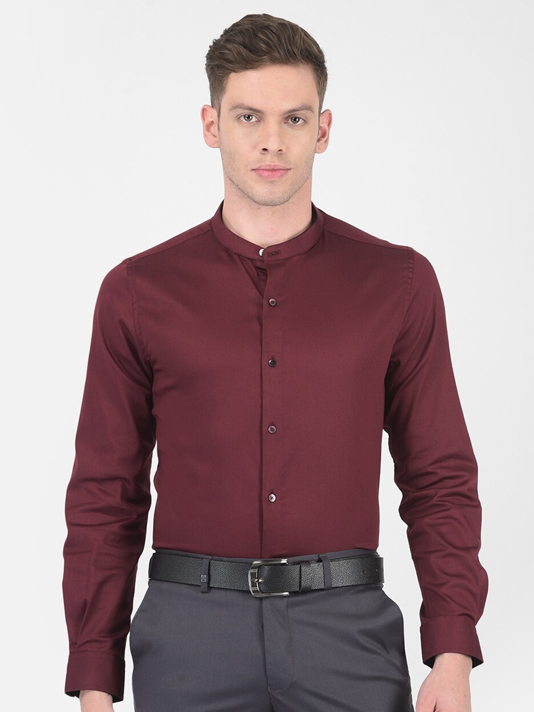 

Turtle Men Maroon Slim Fit Semiformal Shirt