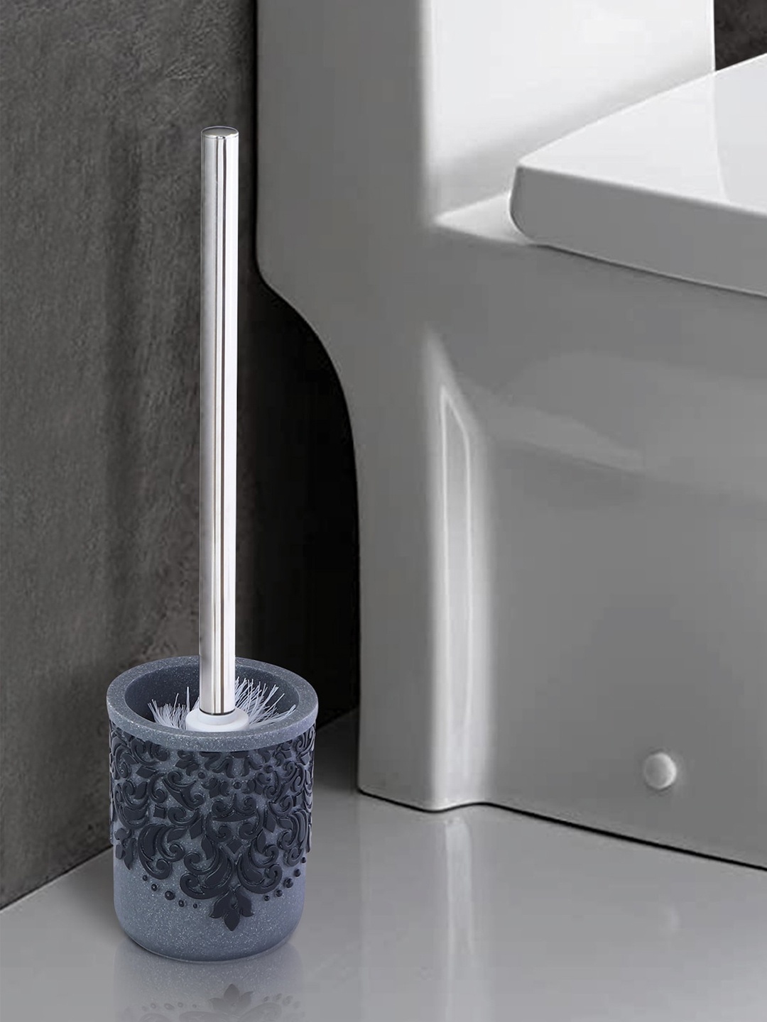 

OBSESSIONS Grey & Black Textured Bathroom Accessories