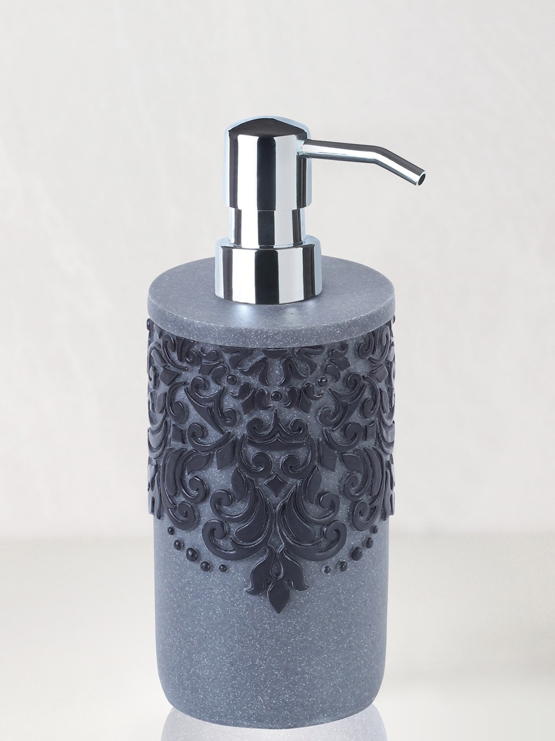 

OBSESSIONS Grey Textured Soap & Lotion Dispenser