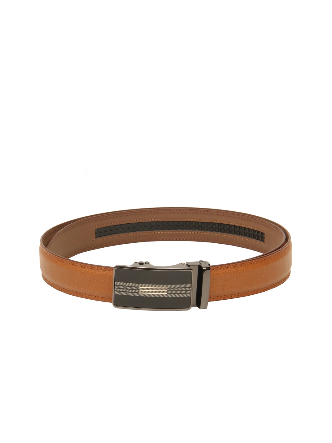 

Calvadoss Men Brown Textured PU Belt