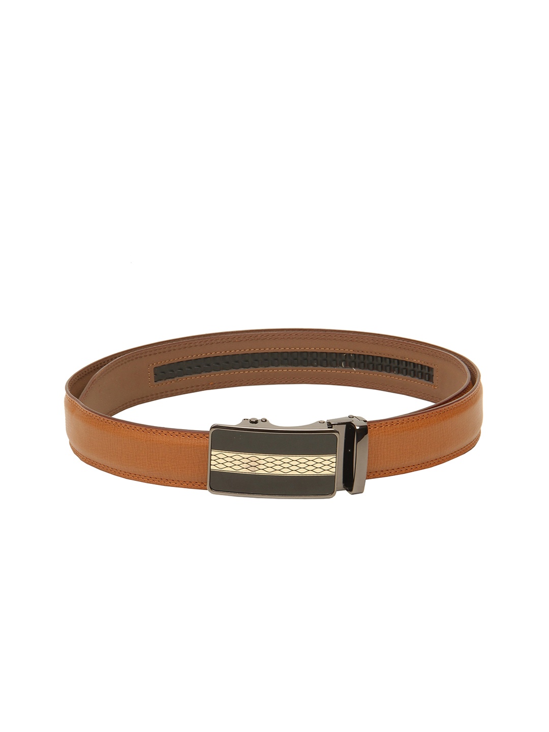 

Calvadoss Men Brown Textured PU Belt