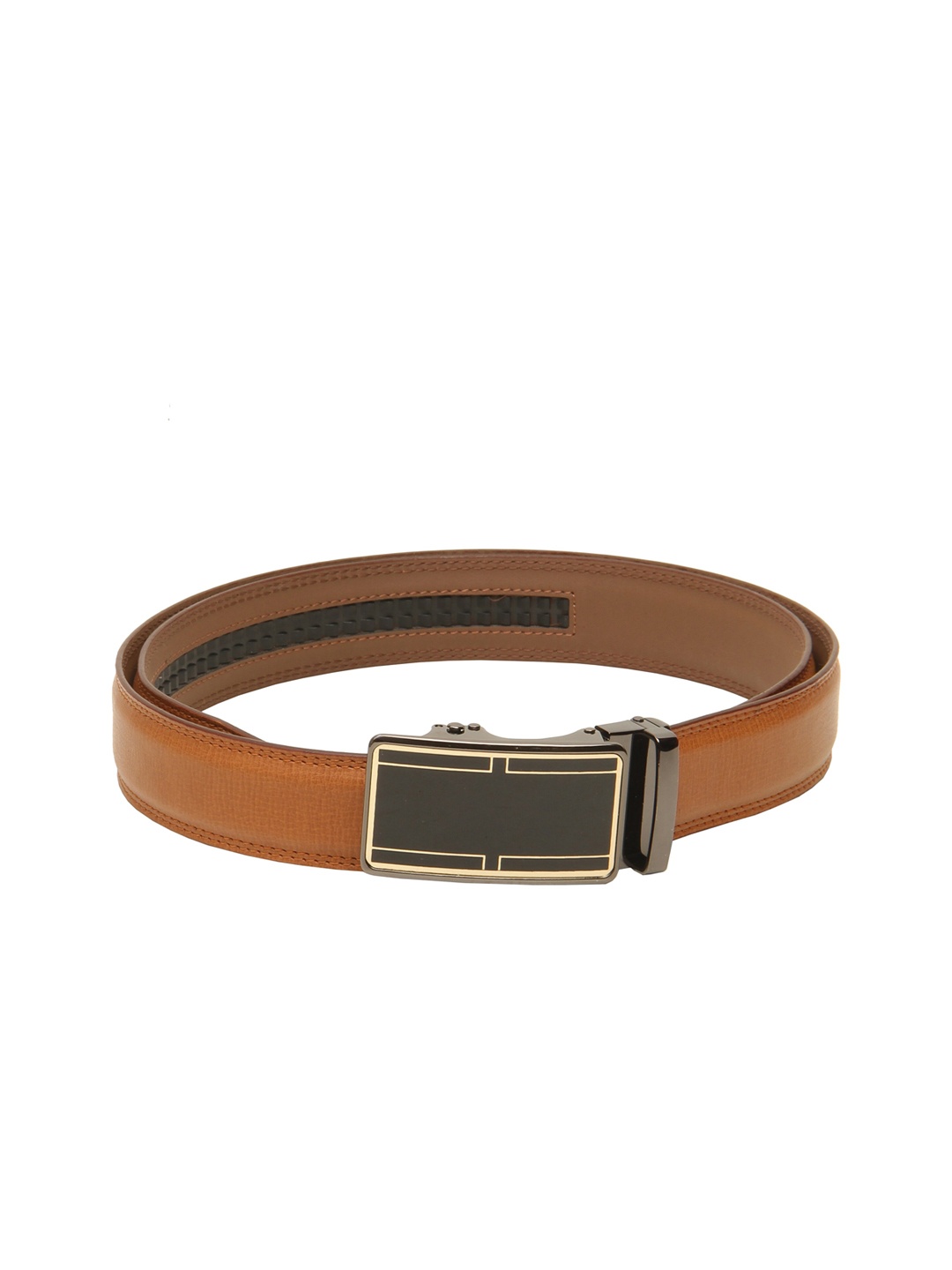 

Calvadoss Men Brown Textured PU Belt