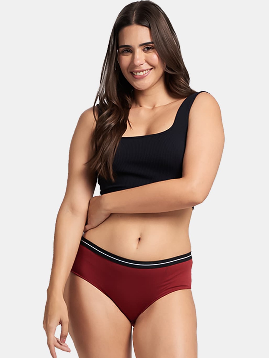 

The Souled Store Women red Solid Hipster Briefs