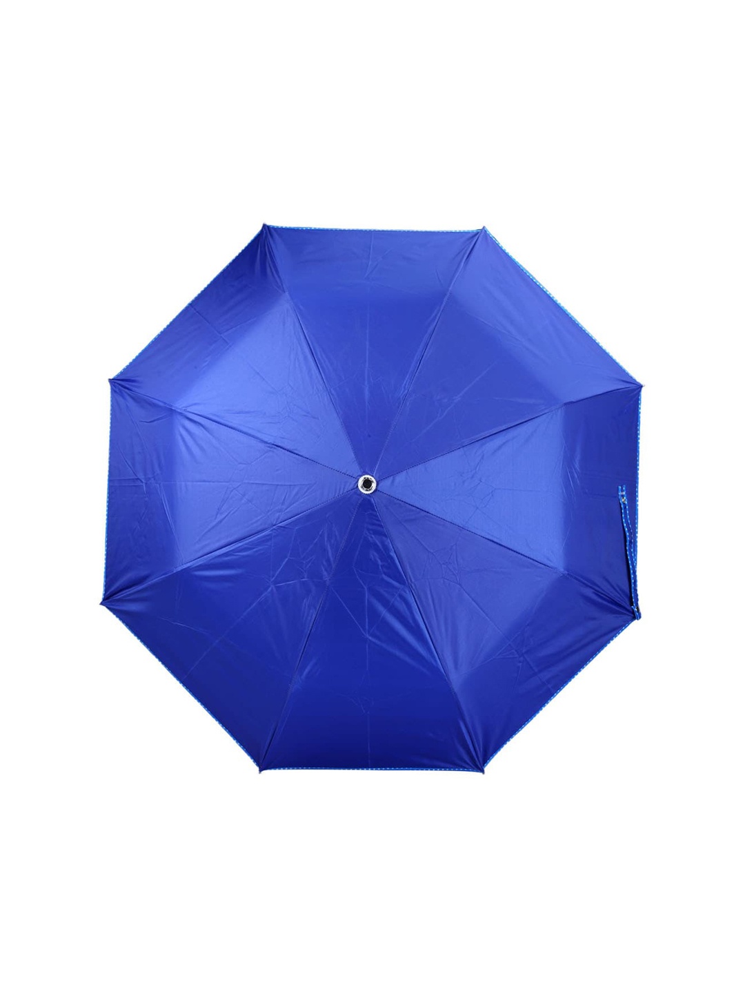 

THE CLOWNFISH Unisex Blue & White 3 Fold Double Coated Solid Umbrellas