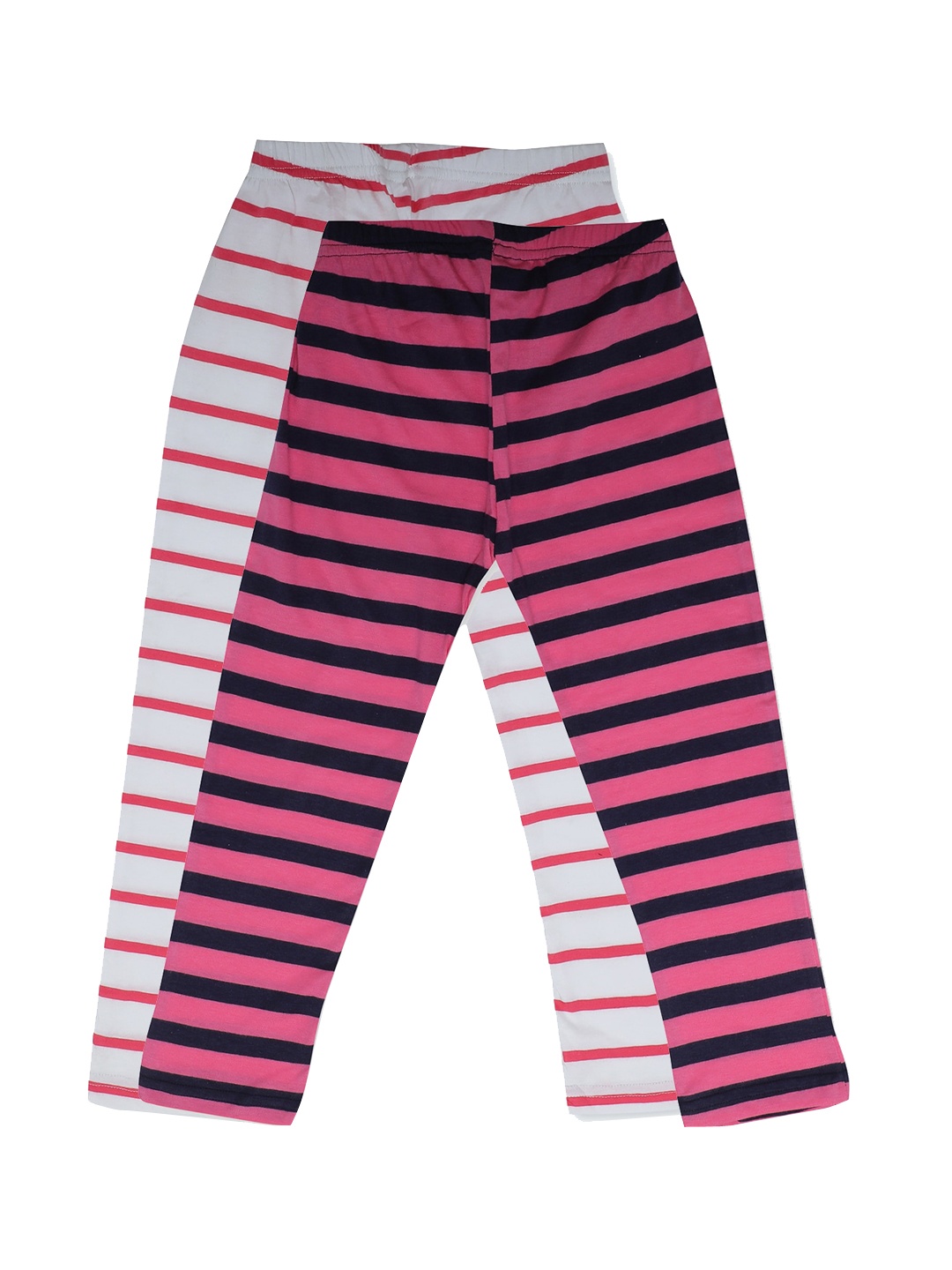 

earth conscious Kids Set Of 2 Pink Striped Cotton Lounge Pants