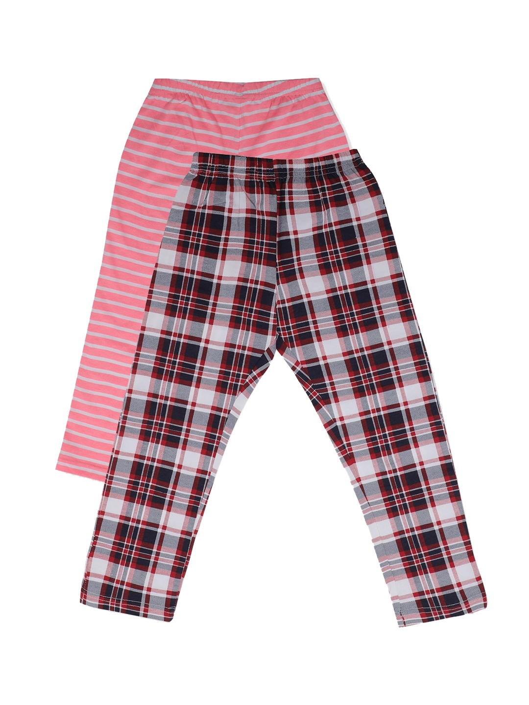 

earth conscious Kids Pack of 2 Printed Cotton Lounge Pants, Red