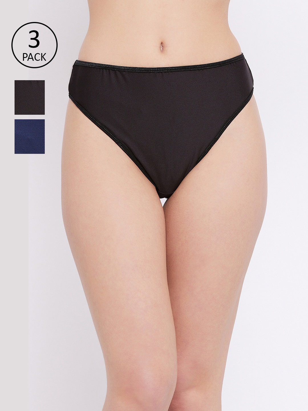 

SECRETS BY ZEROKAATA Pack Of 3 Assorted Microfiber Bikini Briefs SZPO3PTY50043-Assorted