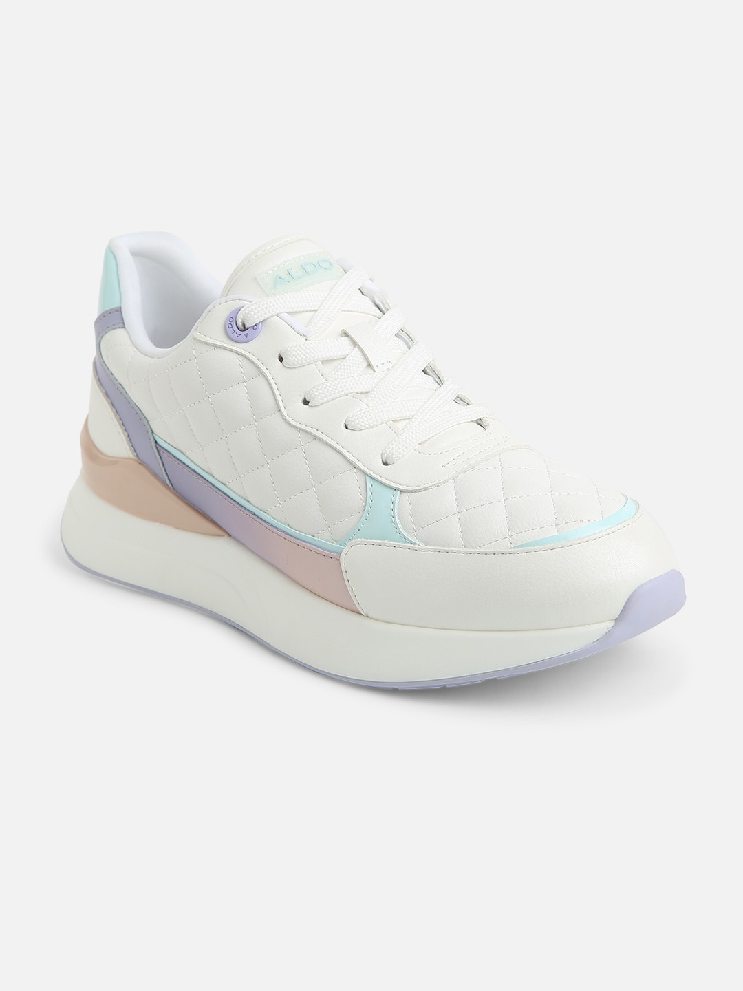 

ALDO Women White Colourblocked Sneakers