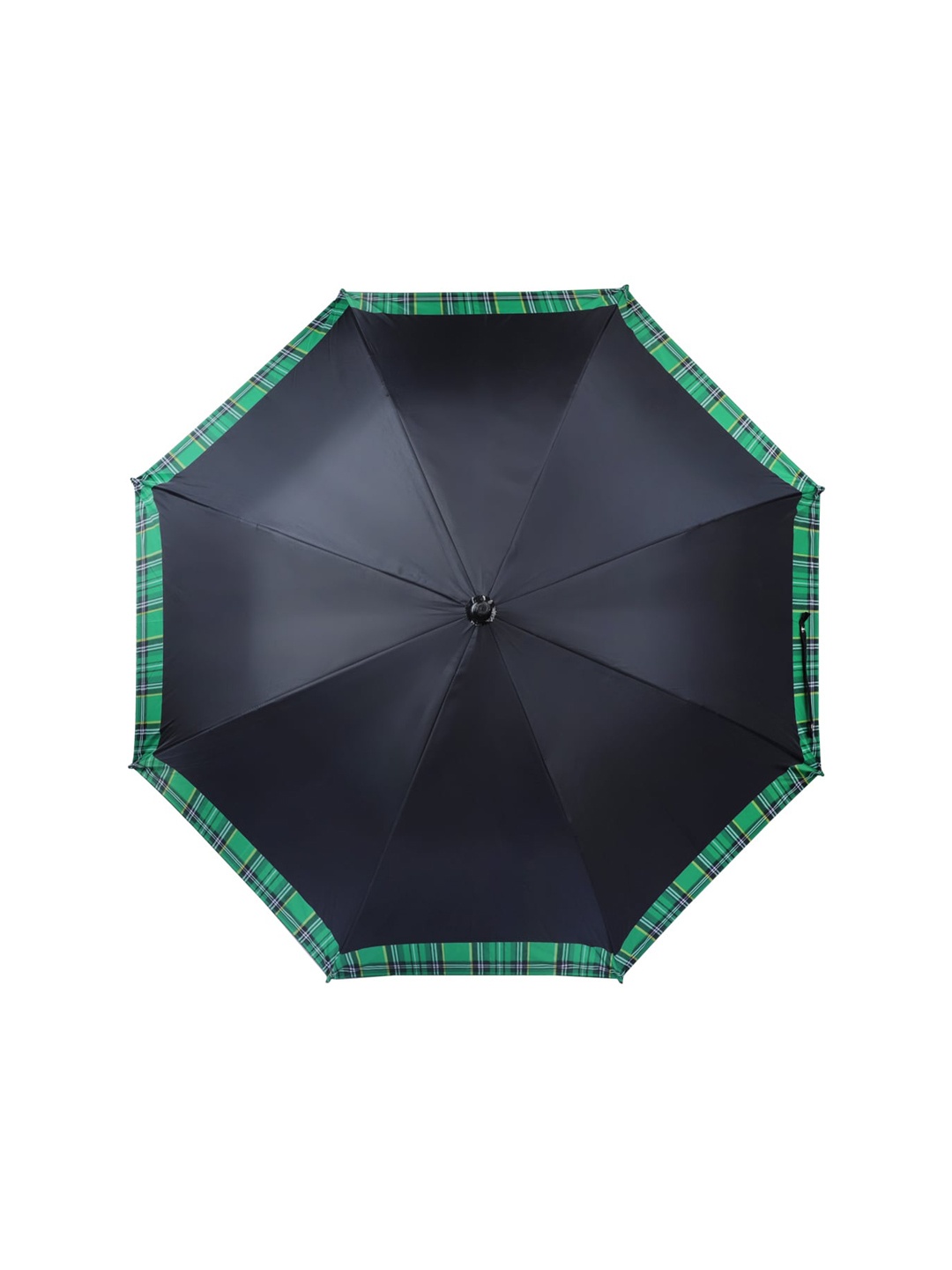 

THE CLOWNFISH Green Self-Design Single-Fold Umbrellas, Black