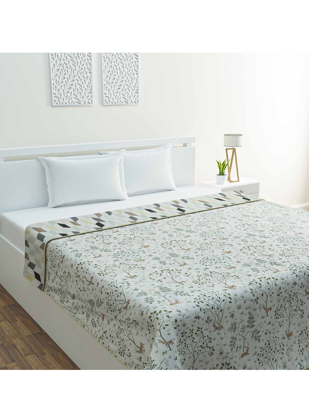

haus & kinder Unisex Multi Blankets Quilts and Dohars, White