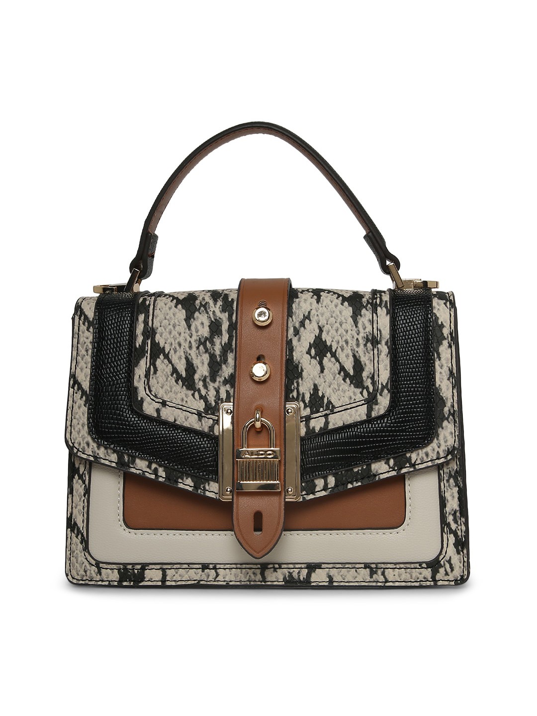 

ALDO Brown women Animal PU Structured Satchel