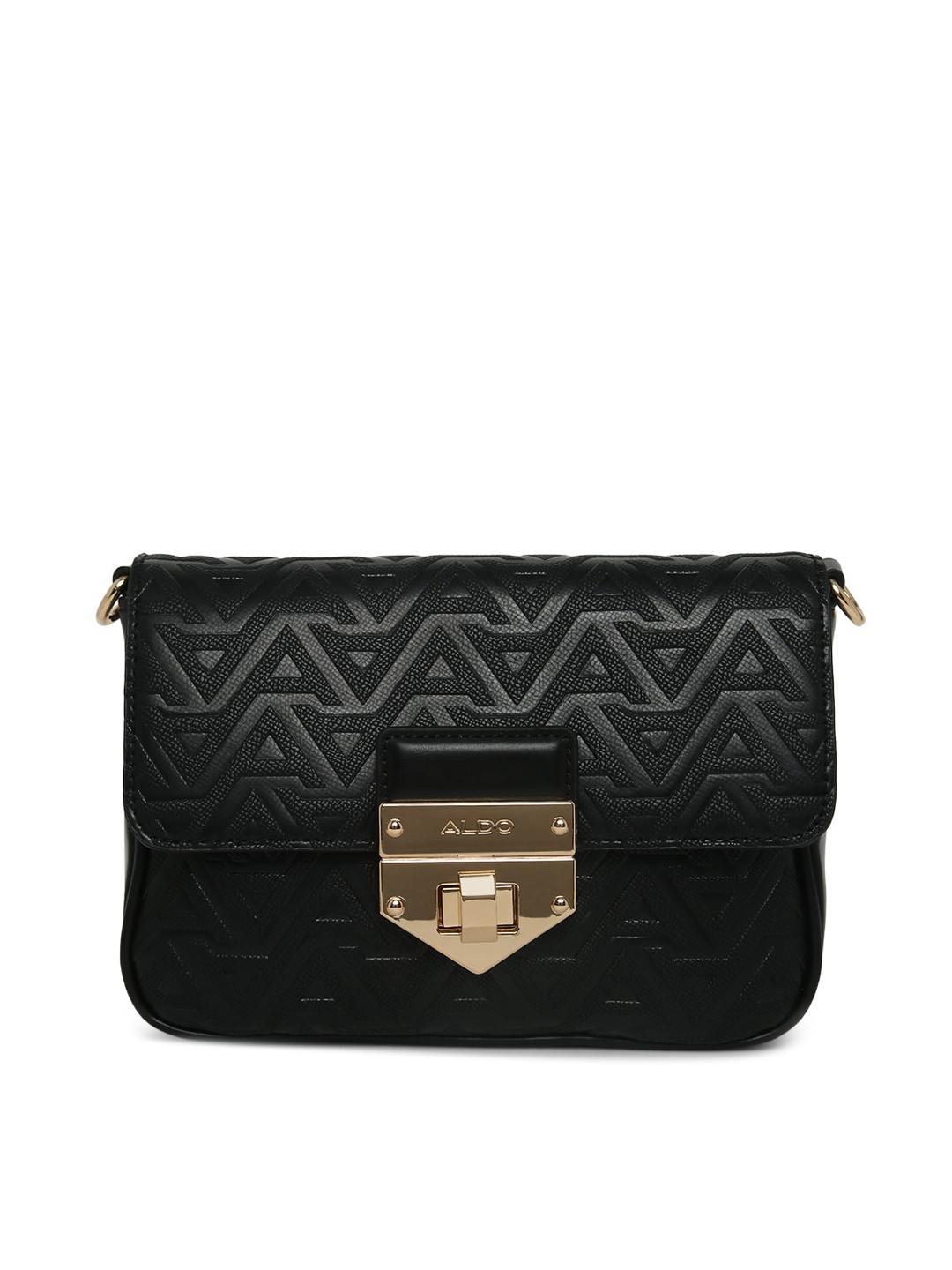 

ALDO Black PU Structured Sling Bag