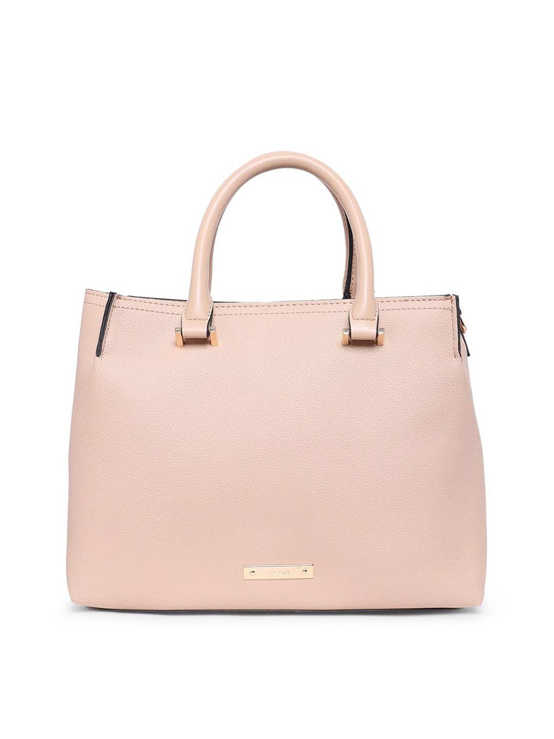 

ALDO Beige PU Structured Handheld Bag with Quilted