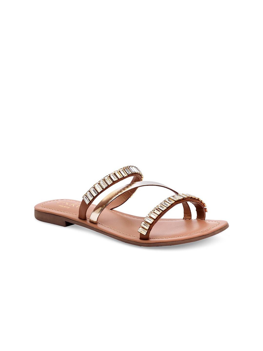 

Eske Women Brown Embellished Flats