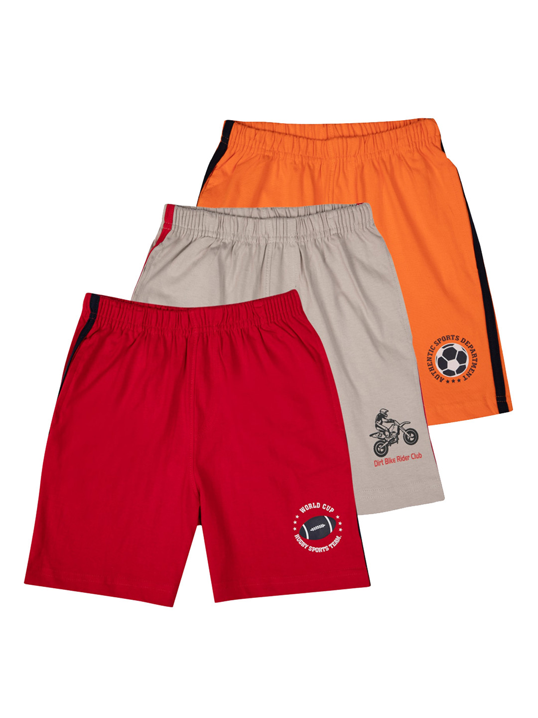 

LI'L CUPID Boys Red Shorts set of 3